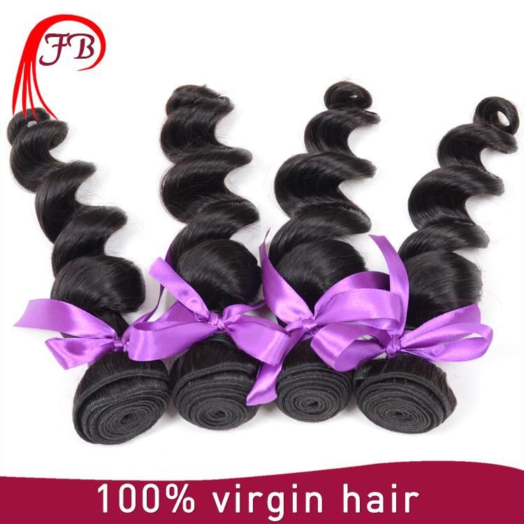 100% Virgin Remy Brazilian Loose Wave Human Hair Weave