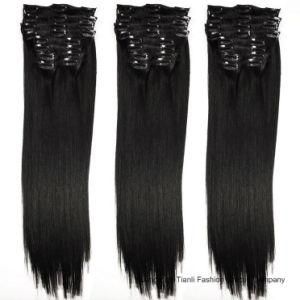 100% Brazilian Hair Natural Black Clip in Hair Extension