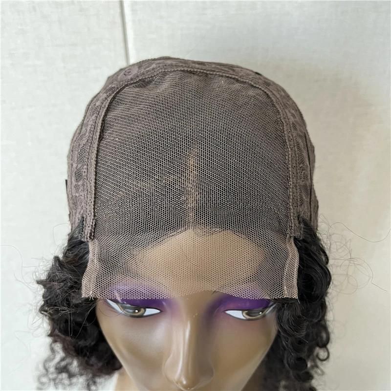 Jerry Curly 4*4 Lace Wig Brazilian Human Hair Wigs for Black Women