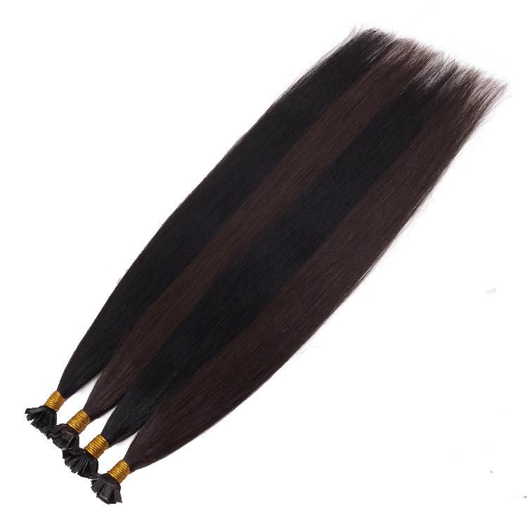 High Quality Indian Keratin Flat Tip Hair Extension Yaki Flat Tip Hair Extensions Human Hair