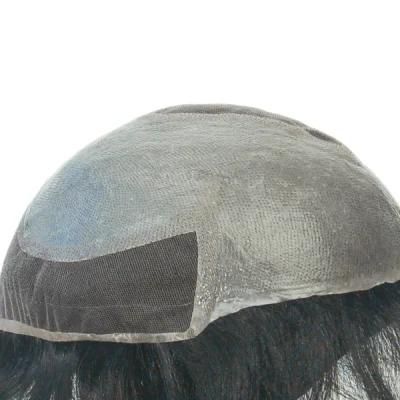 Ljc1399 Clear PU with Lace Black Men&prime;s Toupee Hair Products