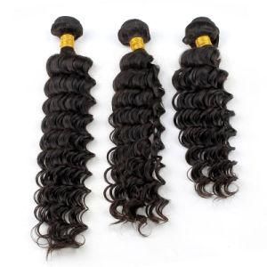 No Shedding No Tangle Natural Black Color Deep Wave Remy Hair Brazilian Virgin Remy Human Hair Extensions