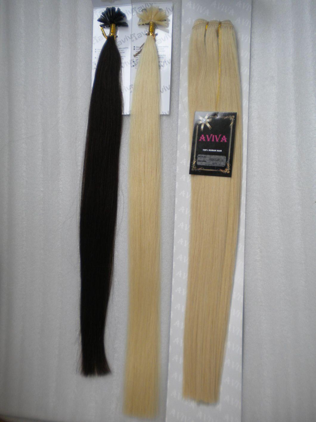 Double Drawn Mixed Color Human Hair Weft Extension 8"-30"