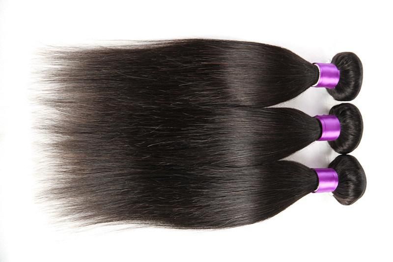 Elegant Hair Virgin Straight Brazilian Hair Bundles 8-30 Inches