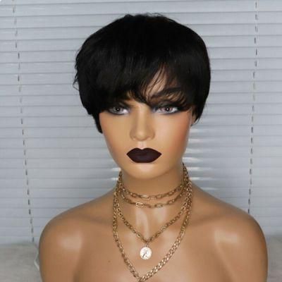 Kbeth Wholesale Cheap Short Wig 100% Natural Bob Machine Made Cuticles Aligned Brazilian Virgin Remy Straight Pixie Cut Human Hair Wig Wholesale