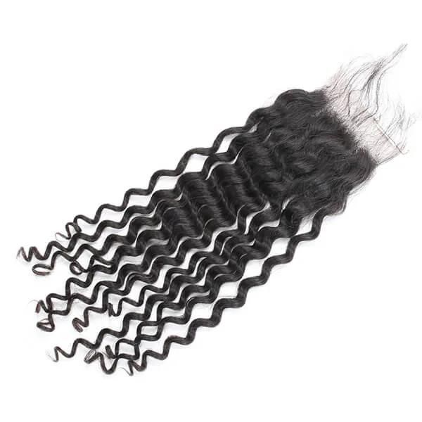 Swiss Lace Monowith Black Curl Hair Extention