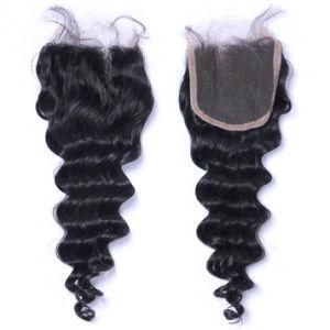 4X4 Brazilian Remy Hair Loose Deep Closure with Baby Hair