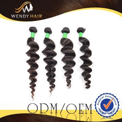 100% Virgin Brazilian Black French Curl Hair Weaving