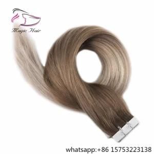 Balayage Ombre 2/8# Silky Straight Brazilian Tape Balayage Human Hair Extension 40pieces 2.5g/PC 100g for One Bundle