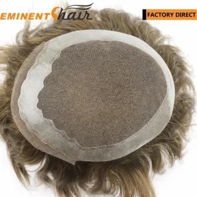 Lace Front Human Hair Men&prime;s Wholesale Hair Topper