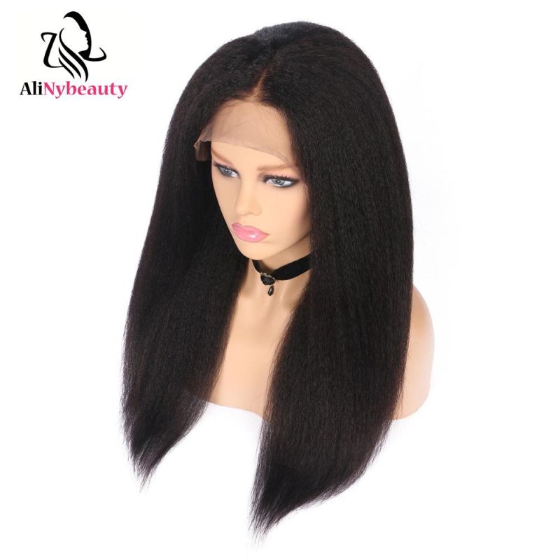 Wholesale 100% Virgin Brazilian Human Hair Kinky Straight Full Lace Wig