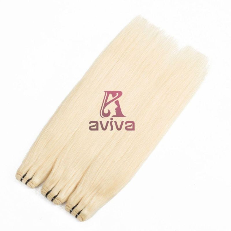100% Virgin Hair Weave Brazilian Remy Human Hair Extensionblonde Straight