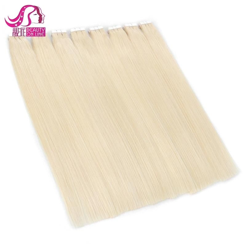 Straight Tape in Hair Extension Brazilian Virgin Hair, PU Skin Weft