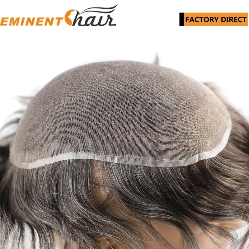 Natural Hairline Men′ S Human Hair Replacement Lace Toupee