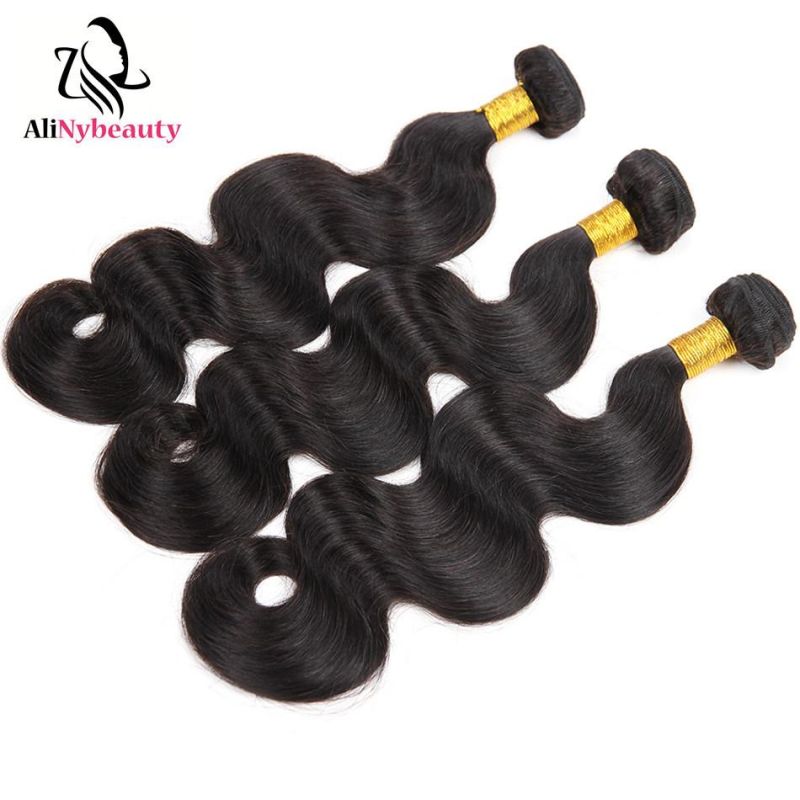 100% Remy Brazilian Human Hair Lace Closure for #1b Hair Bundles