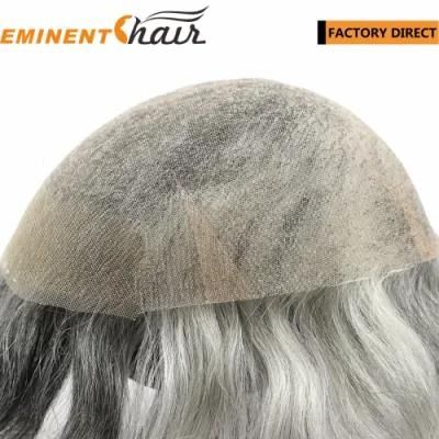 Factory Manufacturer Grey Hair Lace Hair Replacement