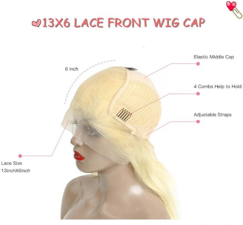 Riisca 13X4 Glueless 613 Honey Blonde Lace Front Wig Brazilian Straight Lace Front Human Hair Wigs Pre Plucked Lace Remy Wig