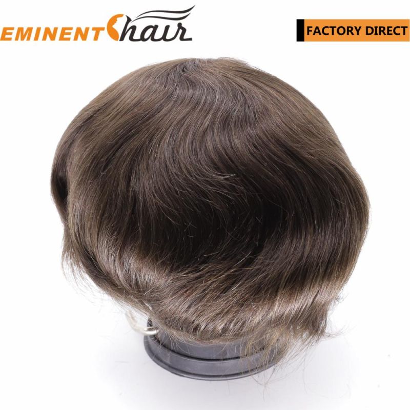 Instant Delivery Indian Hair Men′ S Hair System Skin Hair Replacement