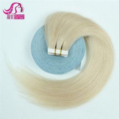Remy Tape in Hair Extensions 16&quot;18&prime;&prime;20&prime;&prime;22&prime;&prime;24&prime;&prime; Ash Blonde 20PCS/Pack 2.5g/PC Us Walker Tape Russia European Human Hair Extensions