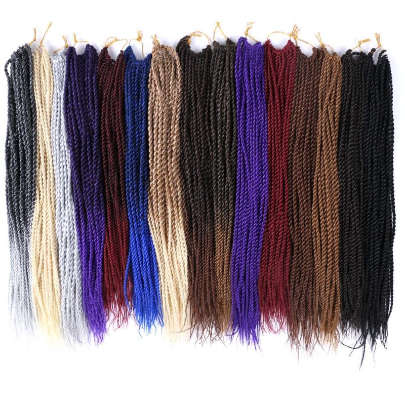 Kanekalon Box Braid Senegalese Twist Crochet Braiding Hair Extension for Black Women 14" 18" 22"