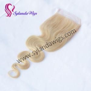 #613 Body Wave 4&quot;X4&quot; Lace Closure Brazilian Blonde Human Hair Closure with Free Shipping