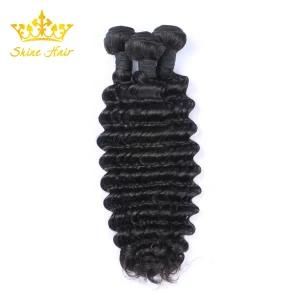 Deep Wave Hair Bundle Weft 100% Human Hair in 1b Color