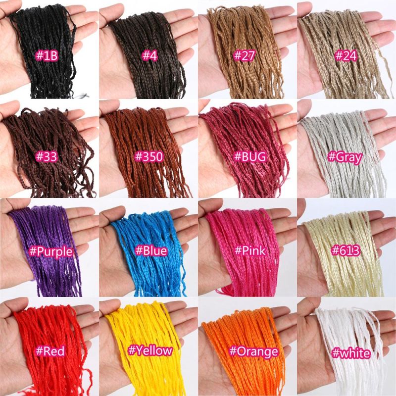 28inch Synthetic Straight Zizi Crochet Braids Hair 3X Box Braid Hair Extension