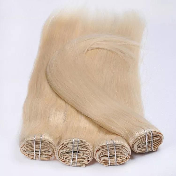 Qingdao Hair Factory Remy Human Hair PU Clip in Hair Extensions.