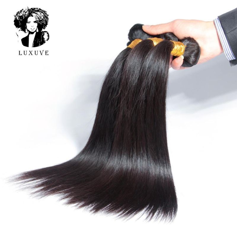 Luxuve Hot Sales Double Weft Virgin Remy Hair Extensions 100% Tangle Free Human Hair, Wholesale Brazilian Human Hair Extension