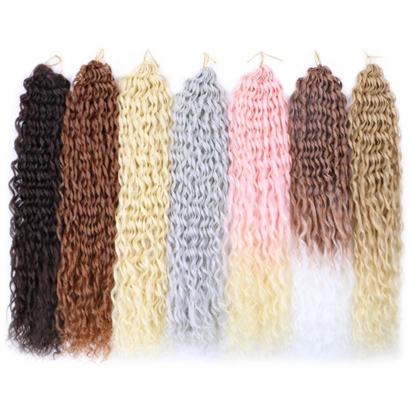 24" Afro Kinky Curly Loose Silky Wavy Crochet Braiding Hair Extension