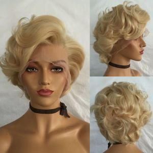 Cheap Price Blond Pixie Wig 613 Short Pixie Cut Human Hair Wig for Fashion Lady
