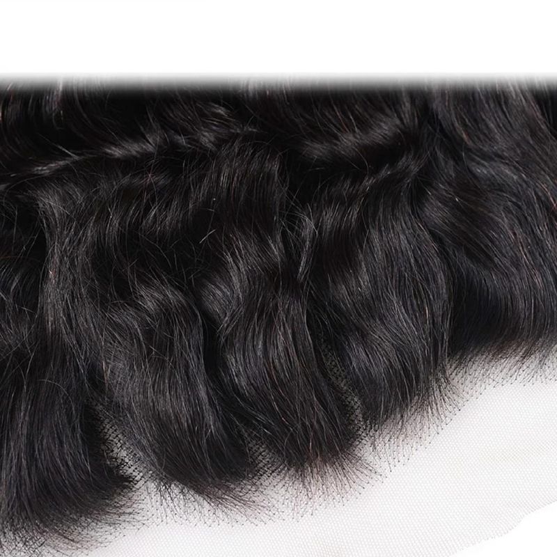 18inch Brazilian Loose Deep Wave 13X4 Lace Frontal, 100% Unprocessed Human Virgin Hair Loose Deep Curly Natural Color