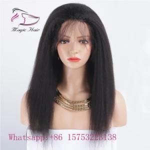 16inch 130density Kinky Straight Lace Wig