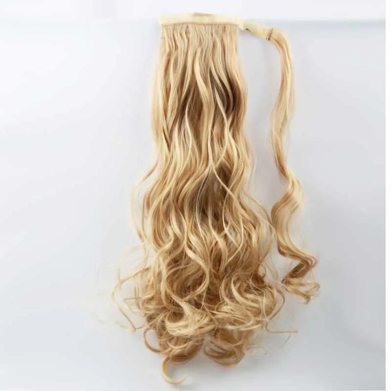 Ombre Blond 24inch Hair Extension Brazilian Hair Ponytail Human Hair Extensions