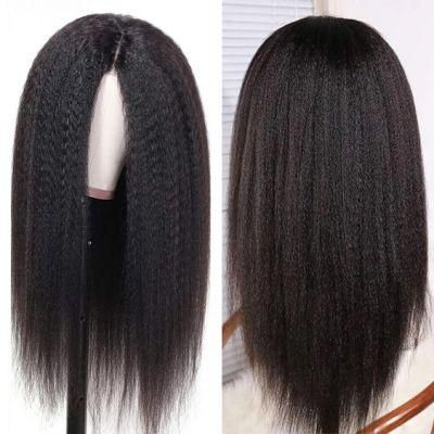 Kinky Curly Lace Front Wig Human Hair 150% Density Transparent Part Lace Human Hair Wigs Brazilain Remy for Black Women 24 Inches