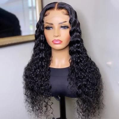 Kbeth Wholesale Raw Human Hair Vendor Natural Black Lace Wigs for Black Women 100% Human Hair Lace Frontal Deep Wave Wig China