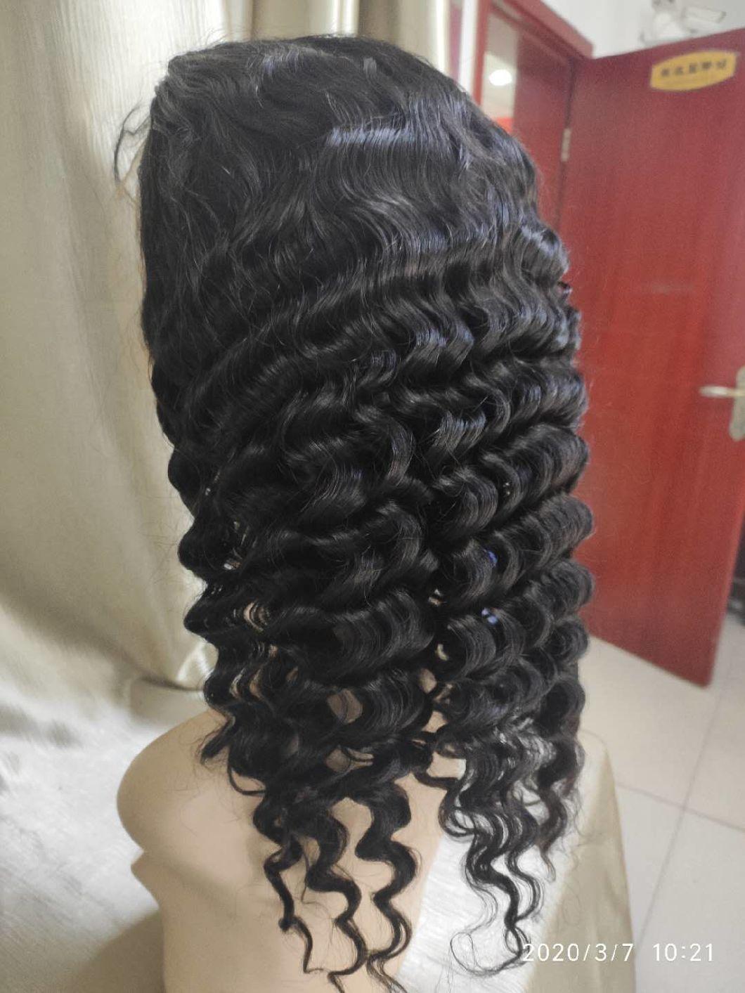 Brazilian Short Hair Deep Curly Lace Frontal Wigs