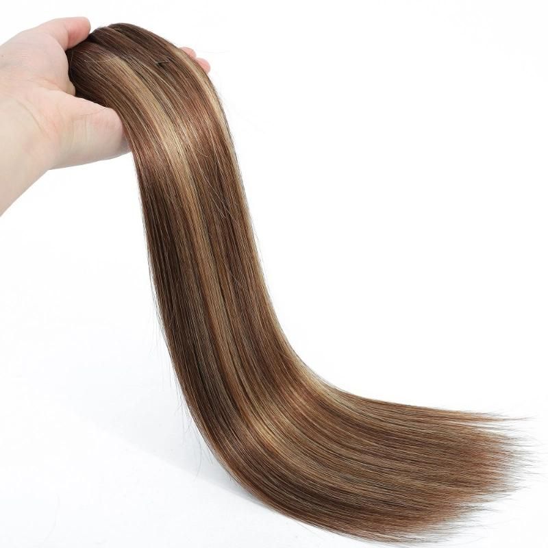 8PCS/Set Seamless Weft Brazilian Real Human Clip in Hair Extensions #4/27/4