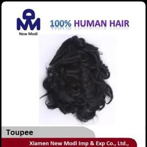 Wholesale 100% Brazilian Human Hair Toupee with Human Hair