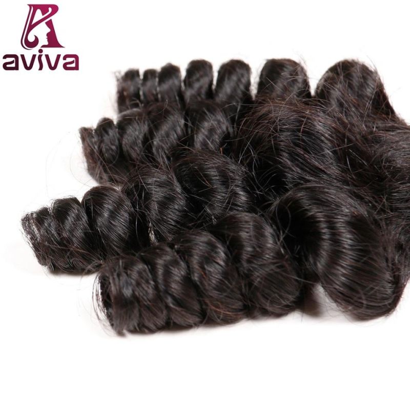 Brazilian Virgin Remy Hair Weave Double Drown Human Hair Bouncy Curl Weave