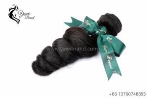 9A Peruvian Loose Wave 100% Virgin Hair Weft Natural Black Wholesale