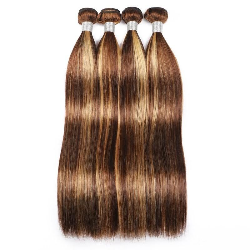 Piano Color P4/27# Loose Deep 100% Virgin Human Hair Extension, Wholesale 10A Grade Brazilian Hair Bundles