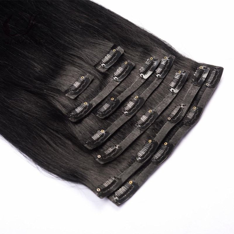 Russian Remy Hair Extension Seamless Clips in Human Hair Double Drawn Omber Color