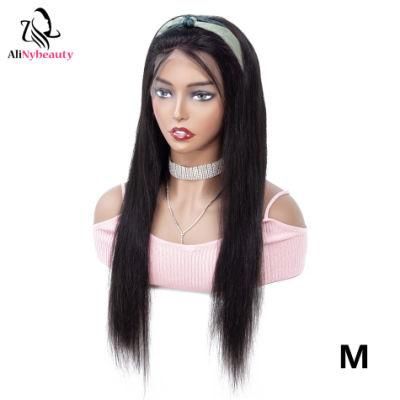 Wholesale Natural Raw Cuticle Aligned Brazilian Virgin Human Hair Lace Front Wig