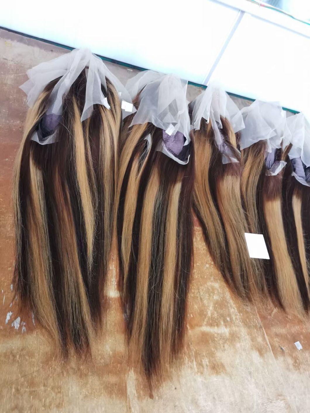 Natural Black Highlight/Colored/Ombre Wigs for Women, Mix Color HD Transparent Lace Front Wigs Wholesale Human Hair Wigs Vendor