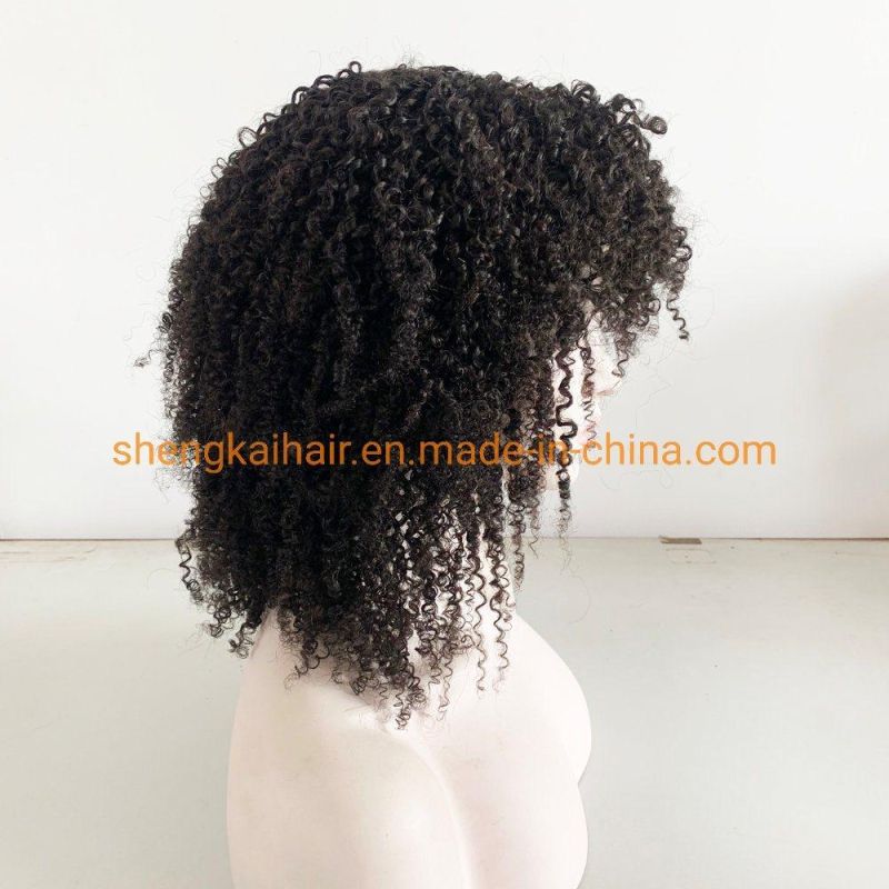 Wholesale Lace Front Afro Curly Natural Human Hair Women Wig