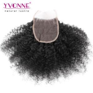 Yvonne Afro Kinky Curly Brazilian Virgin Human Hair 4X4 Free Part Lace Closure
