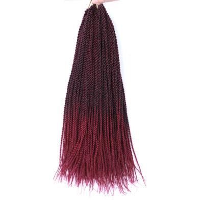 Ombre Red Kanekalon Senegalese Twist Braiding Hair Extension Dreadlocks Wholesale