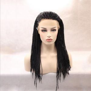 Little Black Curly Hair Wire Synthetic Wigs Frontal Lace Wig