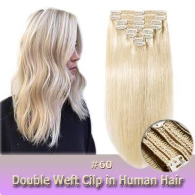 Clip in Hair Extensions 8pieces 20clips for Full Head Set Clip in Human Hair (AV-CH160-20-60)